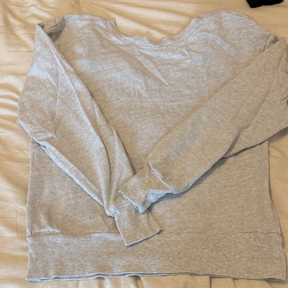 LOFT Light Gray Women's Crew Neck Sweater